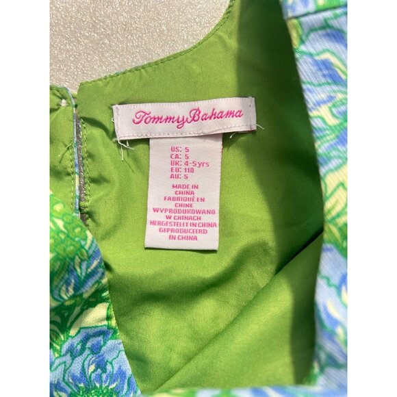 Tommy Bahama Girls Sleeveless Floral Dress With Scalloped Hem Size 5 - Picture 4 of 4